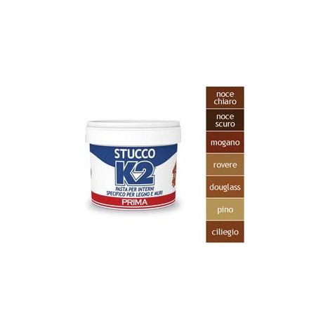 K2 STUCCO COLORATO IN PASTA PER LEGNO IN BARATTOLO- - Kg.0,500 - rovere - 12 pezzi K2
