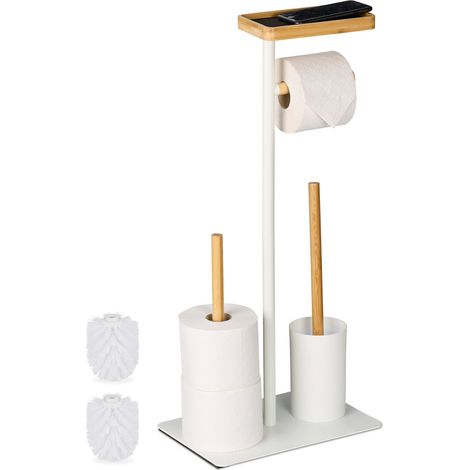 Toilettenpapierhalter und Bürstengarnitur mit Ablage