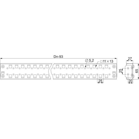 Schneider Electric Quertraverse NSYSUCR6560 2-reihig 600mm