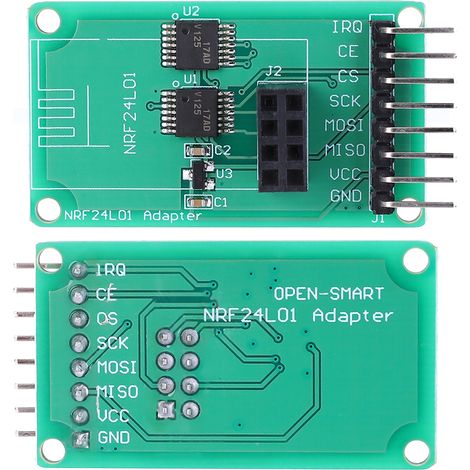 Module Adaptateur NRF24L01 - 2,4 GHz - Compatible 3,3 V et 5 V - Pour Carte R3 et Microcontrôleurs - 1 Pièce (1/5)