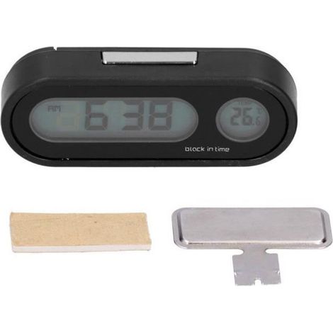 thermomètre de voiture Horloge de Tableau de Bord de Voiture, Thermomètre Numérique Professionnel pour le linge horloge (1/4)