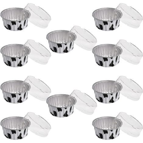 Boîte en aluminium pour friteuse à air chaud, gobelet de grill domestique, lot de 10 + couvercle, boîte de rangement Bluefood, organisation de cuisine, ensemble de boîtes alimentaires Prime, casserole
