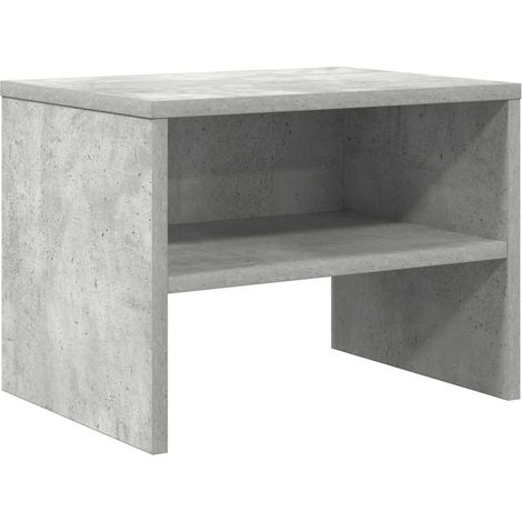 Maison Exclusive - Mesita de noche madera contrachapada gris horm (1/5)