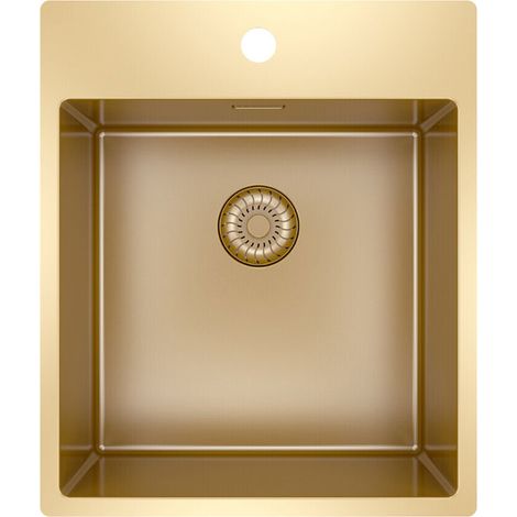 CARESSI Einbaubecken CAPP40KR10G Gold (PVD) (1/2)