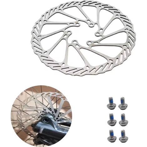 Disque de frein de vélo 160 mm + 6 vis (1/4)