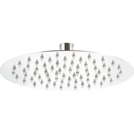 Soffione doccia rotondo da 25 cm, soffione a pioggia, acciaio inossidabile, accessori per il bagno (1/4)