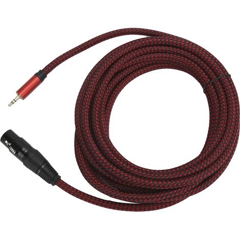 Câble XLR Femelle vers Jack 3.5mm Microphone Équilibré Cordon Audio 5m JD6032 (1/5)