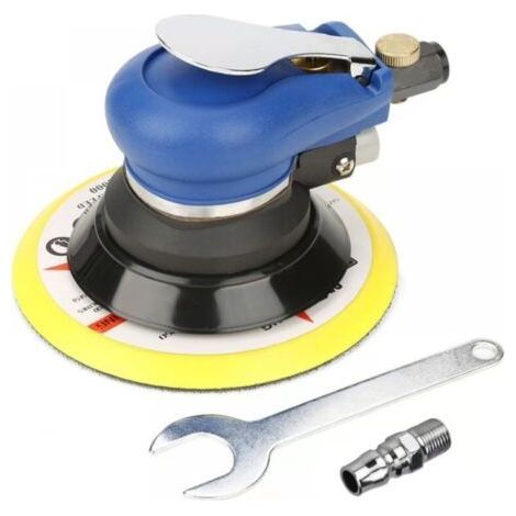 Ponceuse pneumatique à double action 15 cm  Vitesse 10 000 tr/min  Pour polissage acier, bois et pierre  Design ergonomique (1/5)