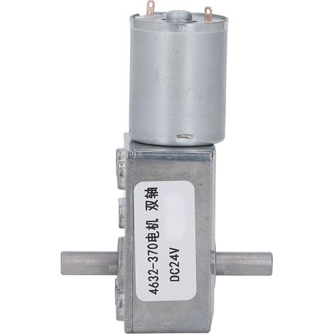 Moteur Réducteur DC 24V Double Arbre Autobloquant, 210 RPM, Réducteur de Vitesse (1/5)