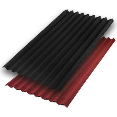 LASTRA BITUMATA MONOSTRATO COLORATA 'BASE' colore nero - cm. 85,5 x 200
