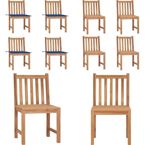 Gartenstühle 4 Stk. mit Kissen Massivholz Teak - Gartenstühle - Teakholzmöbel - Outdoormöbel - Balkonmöbel - Terrassenmöbel - Home & Living (1/5)