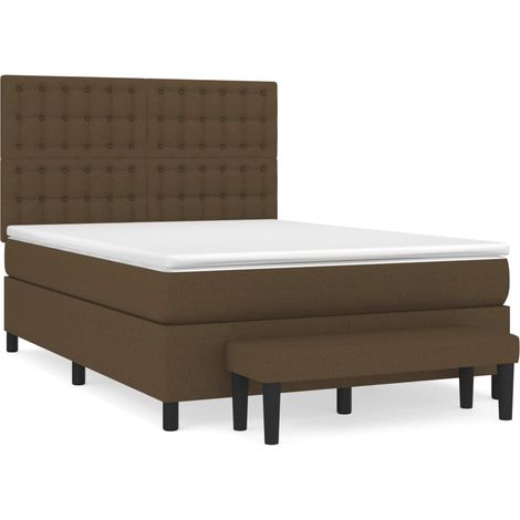 Maison Exclusive - Boxspringbett mit Matratze Dunkelbraun 140x190