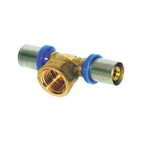 5,0 x TEE MULTISTRATO PRESSARE FILETTO FEMMINA BAMPI