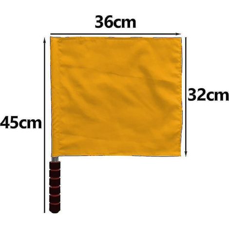 Drapeau d'arbitre en acier inoxydable, drapeau de commandement à main, drapeau de signalisation rouge, poignée en mousse, performance spéciale pour patrouille, orange (1/3)