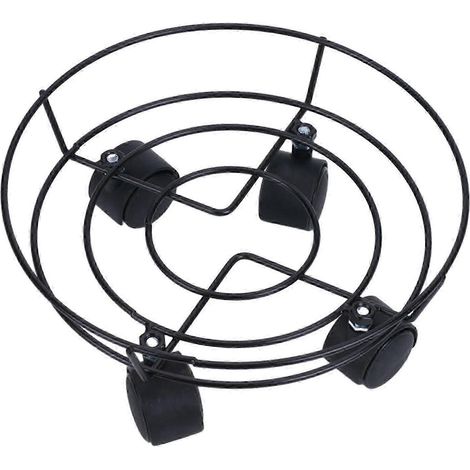 Metall-Pflanzenständer mit Rollen, robuster Blumenständerwagen aus Eisen mit Schwenkrollen, für drinnen und draußen, Gartenwerkzeug-25cm (1/5)