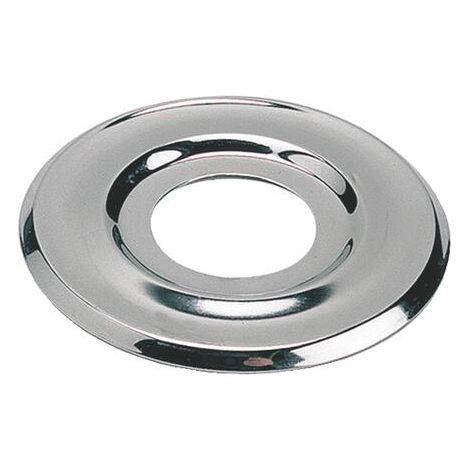 Rosace plate en laiton chromé pour 1/2