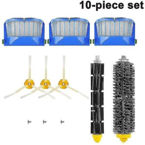Kit Accessoires iRobot Roomba Série 600 610 620 630 645 650 660 680, Brosse Latérale et Filtre, Rechange (1/2)