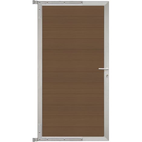 MAX-Tor-Komplettset 90 x 173 cm, Füllung teak