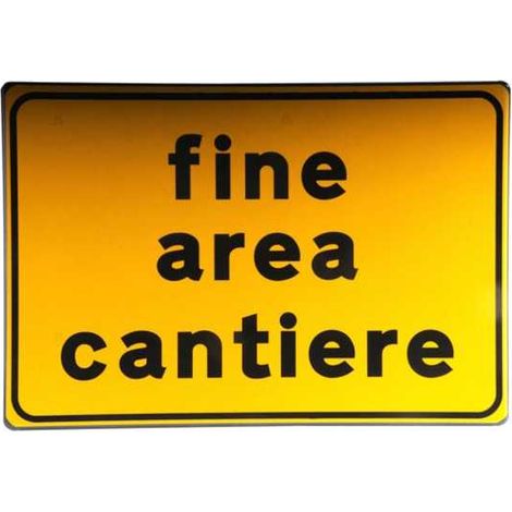 Cartello Stradale Fine Area Cantiere 60X40 3G (1/4)
