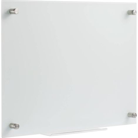 SpeaKa Professional Tableau magnétique en verre SP-BWM-200 (l x H) 600 mm x 450 mm blanc lisse boîte de rangement fourn