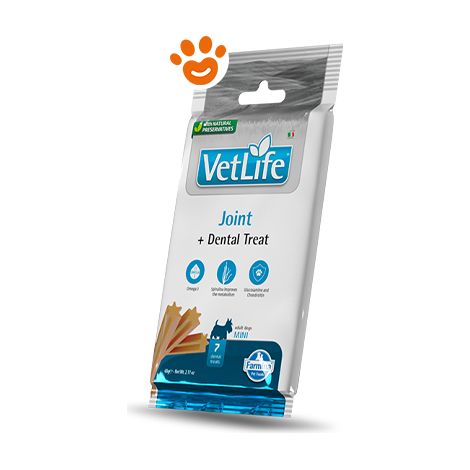 Farmina Dog Snack Dental Treat Vet Life Joint Mini - Confezione 60 Gr - Snack