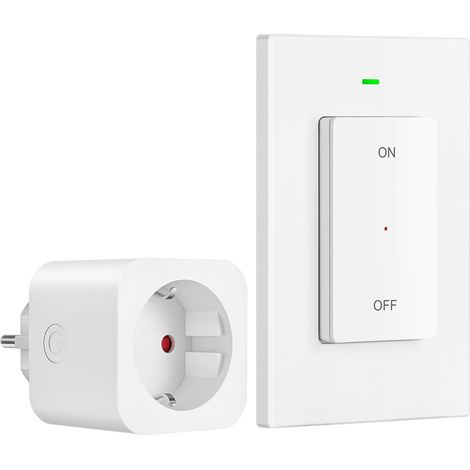 DEWENWILS Mini prise télécommandée ON/OFF + télécommande murale 16A 3680W max