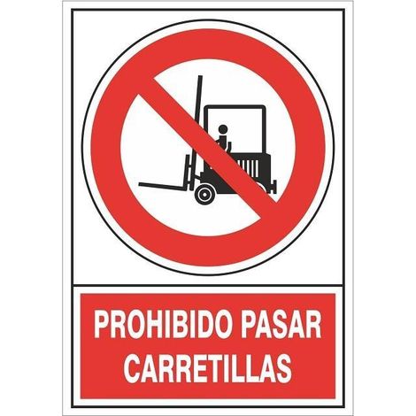 señal 537 plastico 295x210''proh.p/carretil'' prohibido pasar carrretillas