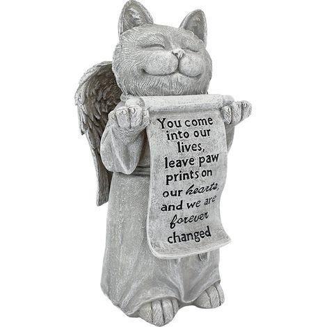 Statuette de mémorial pour chat, empreintes de pattes, décoration multicolore, souvenir chat, cadeau de deuil, décoration funéraire (1/5)