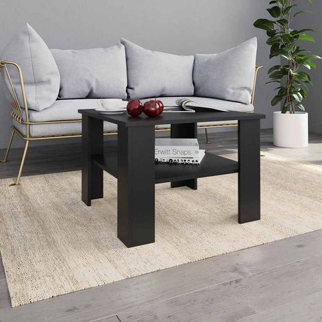 vidaXL Tavolino da Salotto Nero 60x60x42 cm in Legno Multistrato