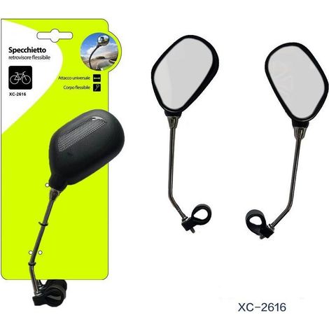 TRADE SHOP - Specchietto Retrovisore Flessibile Attacco Universale Per Bici Bicicletta Xc2616 -