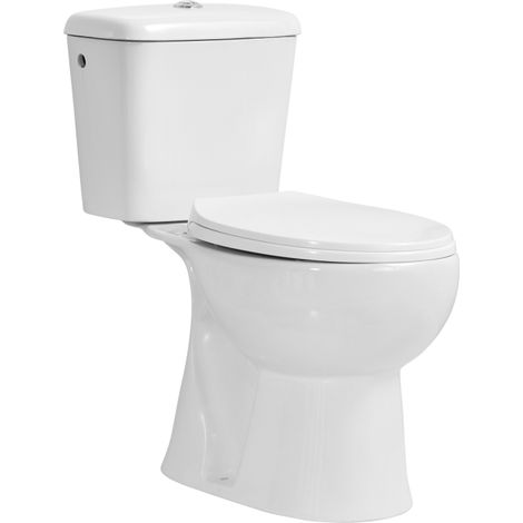 Pack Inodoro salida vertical con mecanismo, tapa con asiento y fijaciones (1/5)