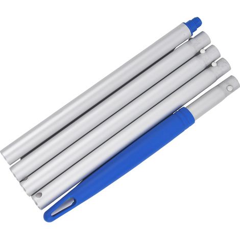 Un ensemble d'accessoires de rechange pour perches télescopiques de piscine, clips à 5 sections, robustes. (1/5)