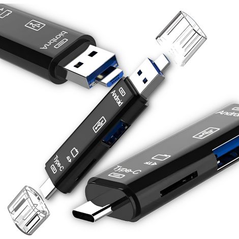 Lettore di schede microSD Adattatore USB tipo C / micro USB / USB 2.0 (1/5)
