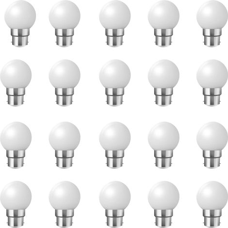 Ampoules à culot à baïonnette B22 - Lot de 20 ampoules LED feston 2W - Blanc chaud [Classe énergétique B] (1/5)