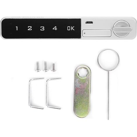 Verrou intelligent en alliage de zinc à clavier tactile, pêne plat pour armoire et classeur (1/5)