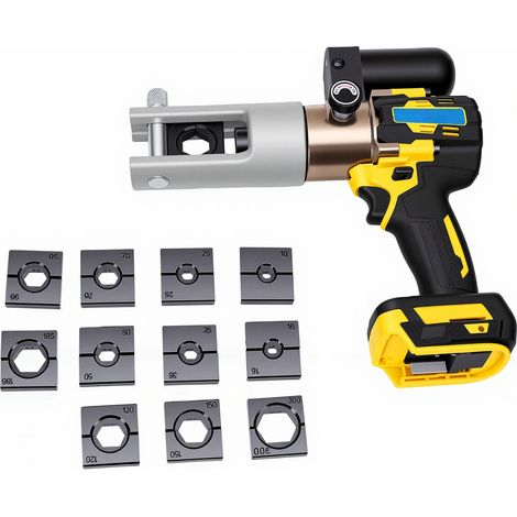 Outil de sertissage hydraulique électrique adapté pour Makita BL1815 BL1820 BL1830 BL1840 BL1850 batterie 8AWG à 500MCM pince à sertir et matrices de câble sans fil (1/5)