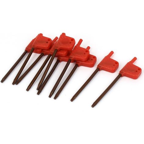 87mm Länge Fahnenart T10 Torx-Schlüsselschlüssel-Schraubendreher 10 Stck (1/2)