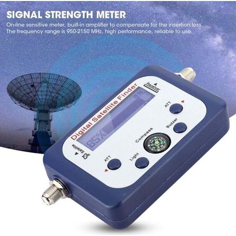 LCD-Satellitendetektor 950–2150 MHz mit Summer und Hintergrundbeleuchtung für präzise Satellitenschüssel-Ausrichtung