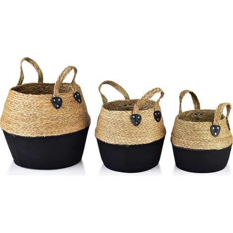 SET BALI DA 3 CESTI L30x38xh34cm, M28x32xh28cm, L23x26xh24cm (1/2)