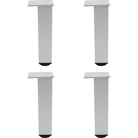 Pieds de meubles réglables en aluminium, lot de 4, pour meubles, canapés et tables, argent, 25 cm (plage de réglage 250-268 mm) (1/5)