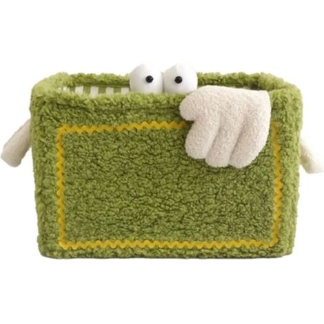 Panier de rangement pliable Monster - Design de niche - Rangement pour collations, cosmétiques, cadeau - Vert (1/5)