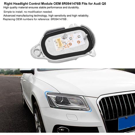 Modulo di comando del faro destro compatibile con Audi Q5 - Codice OEM 8R0941476B - 100% Nuovo (1/5)