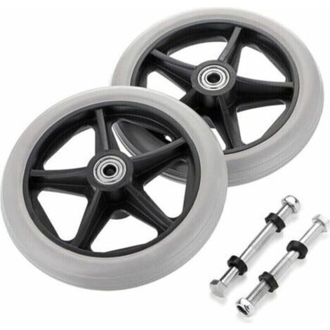 Roues avant de remplacement pour fauteuil roulant de 6 pouces, roues en caoutchouc antidérapantes, roues de remplacement pour déambulateur, roues de remplacement pour fauteuil roulant, accessoires de