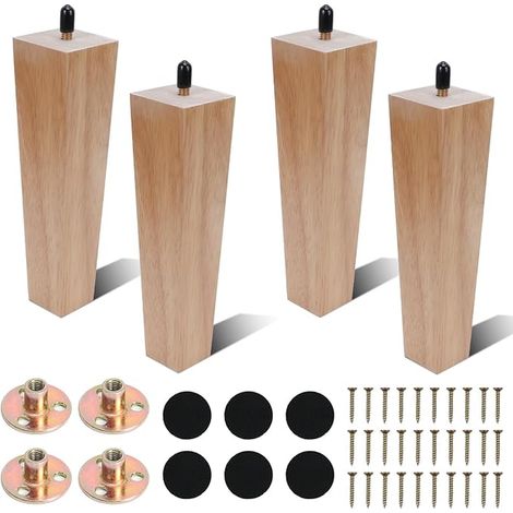 Pieds de Meuble en Bois 20cm Square pour Lit (1/3)