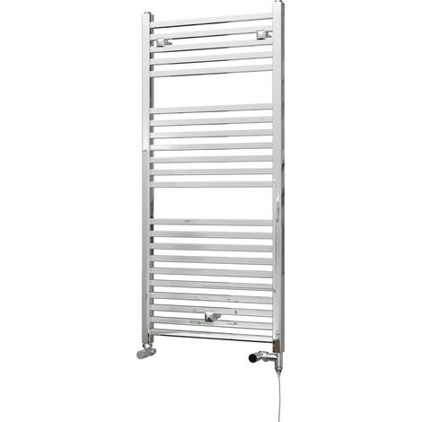 Todi - Chrome Dual Fuel Towel Rail H1110mm x W500mm Standard - Straight (1/3)