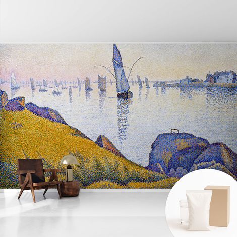 Papier peint intissé mural installation rapide du papier peint durable et résistante - Colle incluse gratuite Reflet sur la voile 416x254 cm (1/5)
