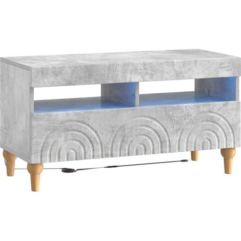 Mueble de TV LED Gris Hormigón Madera de ingeniería vidaXL (1/5)