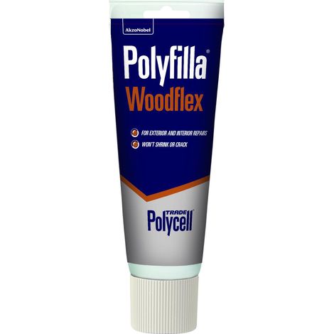 Polycell Trade Woodflex Polyfilla Filler - Ready Mixed Tube - 330g