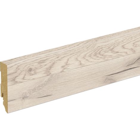 Neuhofer Fußleiste 240 cm 70 x 19 mm Eiche hell Sockelleiste (1/3)
