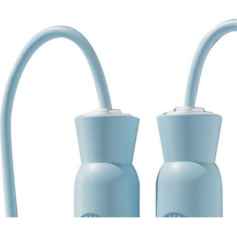 Corde à sauter silencieuse et lestée, portable et sans corde, pour adultes et étudiants, idéale pour le fitness (bleue). (1/5)